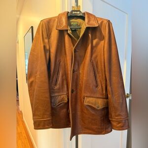 Schott Men's Tan Leather Field Jacket Style #569